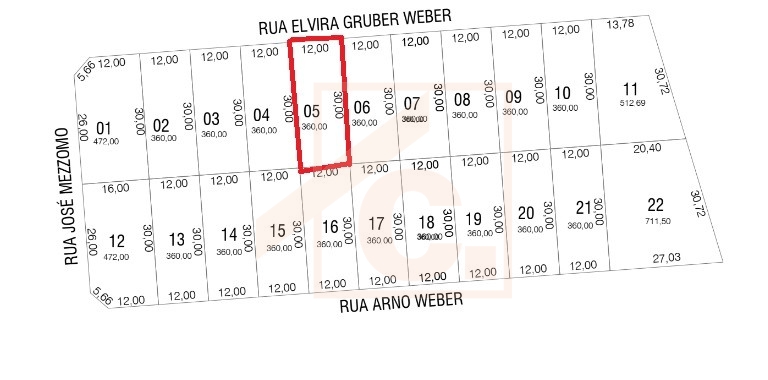 Terreno à venda em Pato Branco no Bairro Fraron- Loteamento Dom Luiz Q-2182 L-05