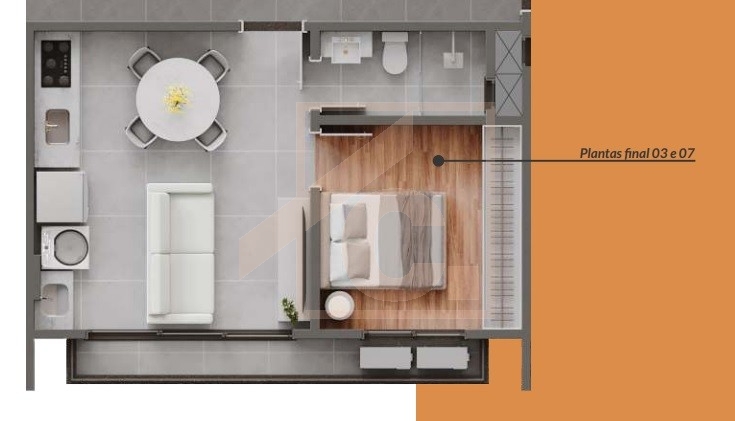 Apartamento à venda em Pato Branco com 1 ou 2 quartos no Ed. Pinot Noir