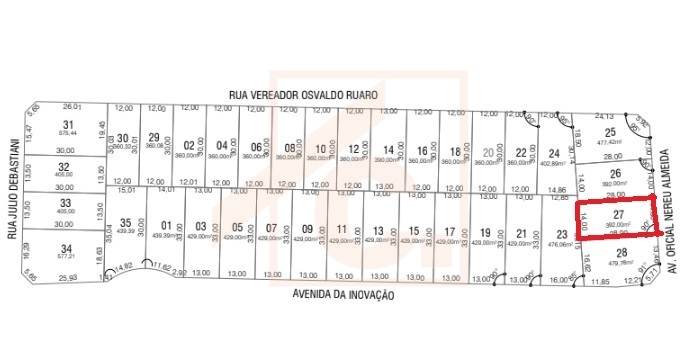 Terreno à venda em Pato Branco no bairro São Luiz, loteamento Forselini II prox. ao PB Shopping L-27 Q-2030