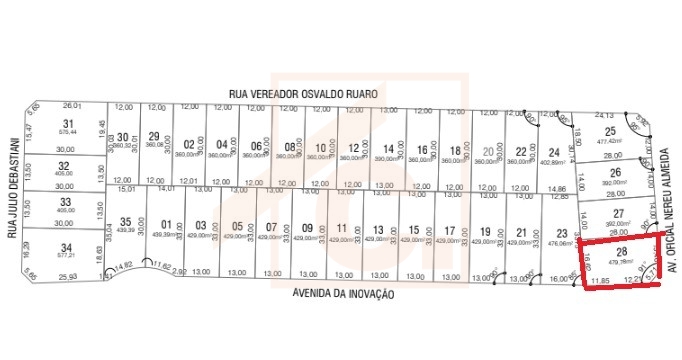 Terreno à venda em Pato Branco no bairro São Luiz, loteamento Forselini II prox. ao PB Shopping L-28 Q-2030