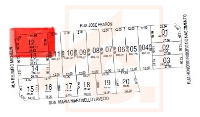 Terreno de esquina à venda em Pato Branco  no Bairro Fraron