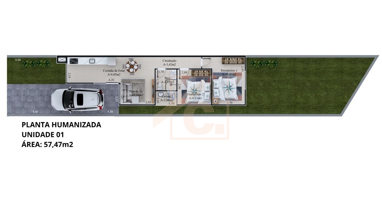 Casa à venda em Pato Branco com 2 Quartos no bairro Fraron.