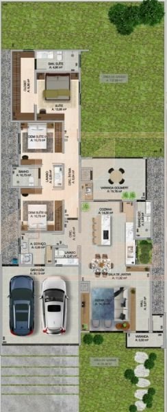 Casa Alto Padrão à venda em Pato Branco bairro Cadorin com 1 suíte + 2 demi suítes