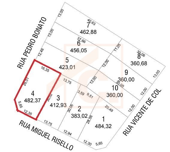 Terreno à venda em Pato Branco no bairro Pagnoncelli