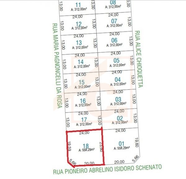 Terreno de esquina à venda em Pato Branco no Bairro Fraron