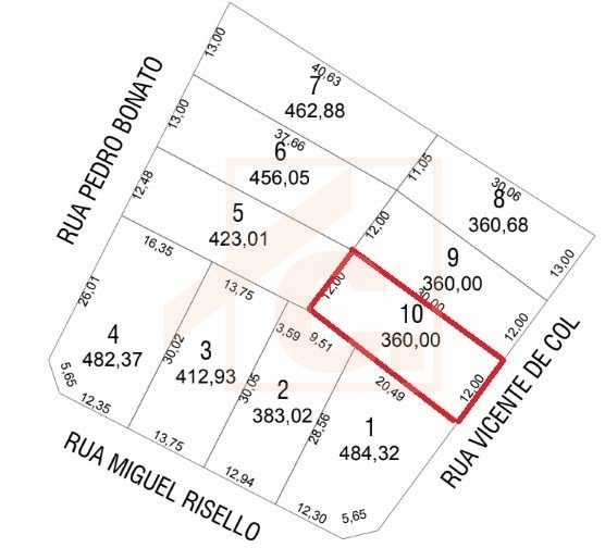 Terreno à venda em Pato Branco no bairro Pagnoncelli