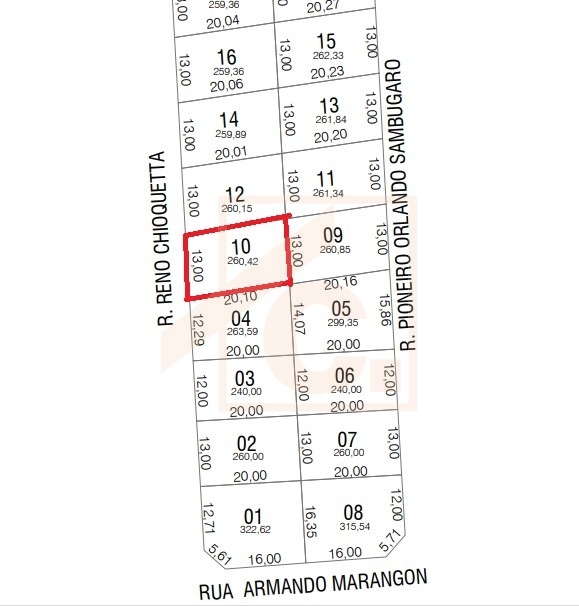 Terreno à venda em Pato Branco no Bairro Fraron