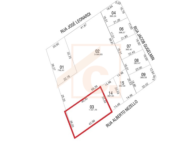 Terreno à venda em Pato Branco no Bairro Aeroporto - Loteamento Vitória Q-1631 L-03
